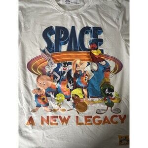 SPACE JAM “A New Legacy” White T-shirt Size:Large Men (Tune Squad)
